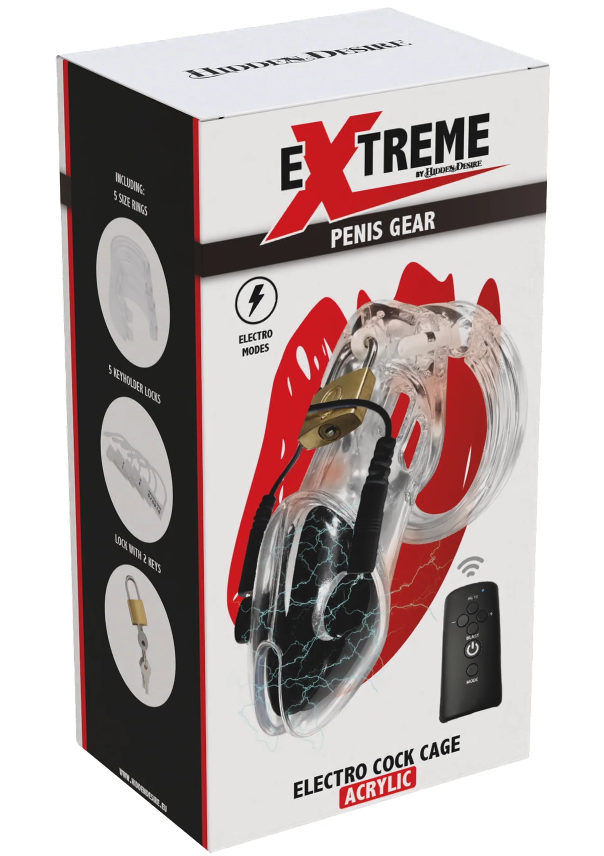 Bestel: Electro Cock Cage by Hidden Desire - bij Happytoys: de erotische sex webshop | liever Happy dan Easy ⭐⭐⭐⭐⭐