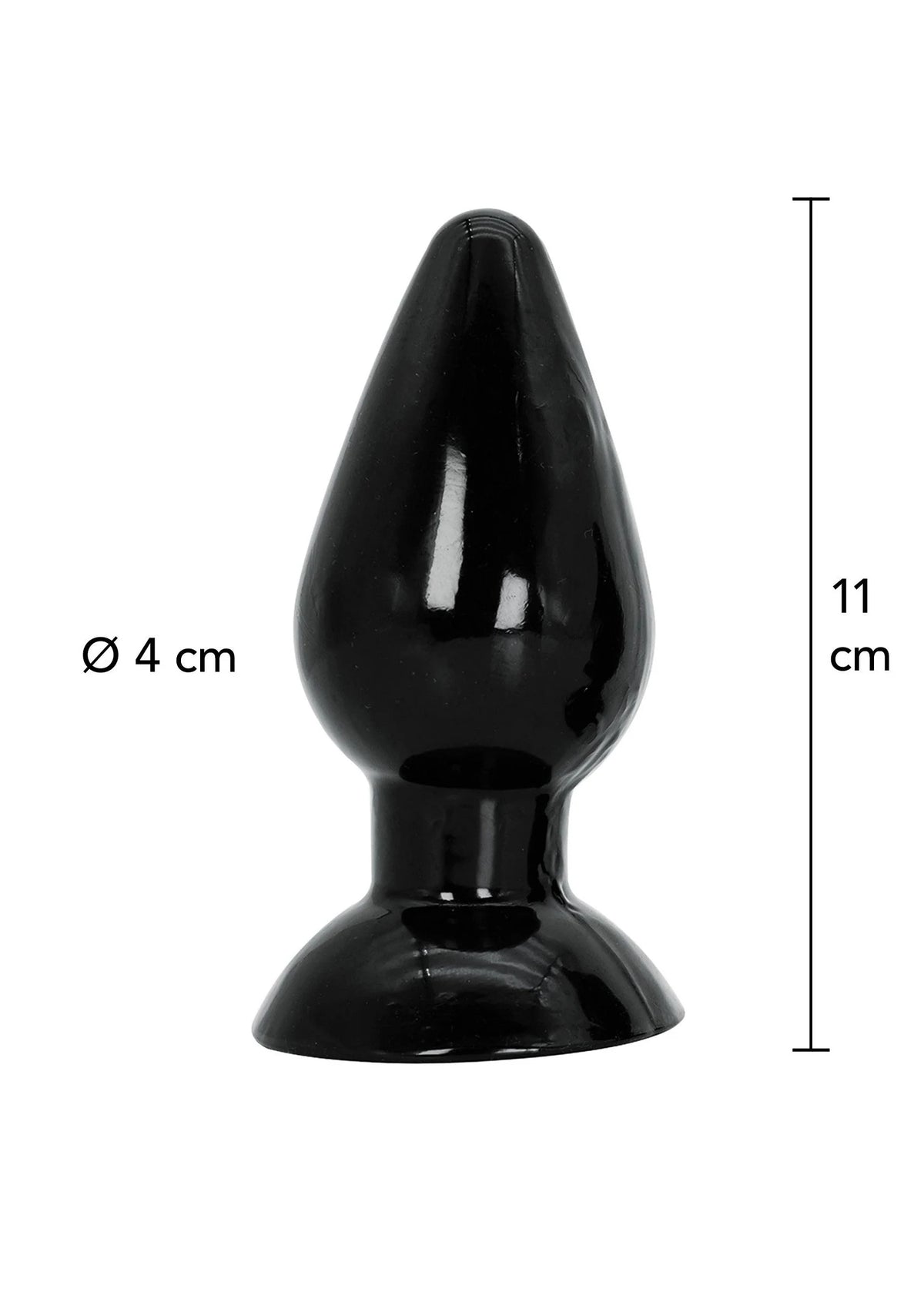 Bestel: Buttplug Medium 11 cm - bij Happytoys.nl, happytoys.be, Happytoys.ae: erotische sex webshop | liever Happy dan Easy ⭐⭐⭐⭐⭐ - Default Title - 16862 - BLACK