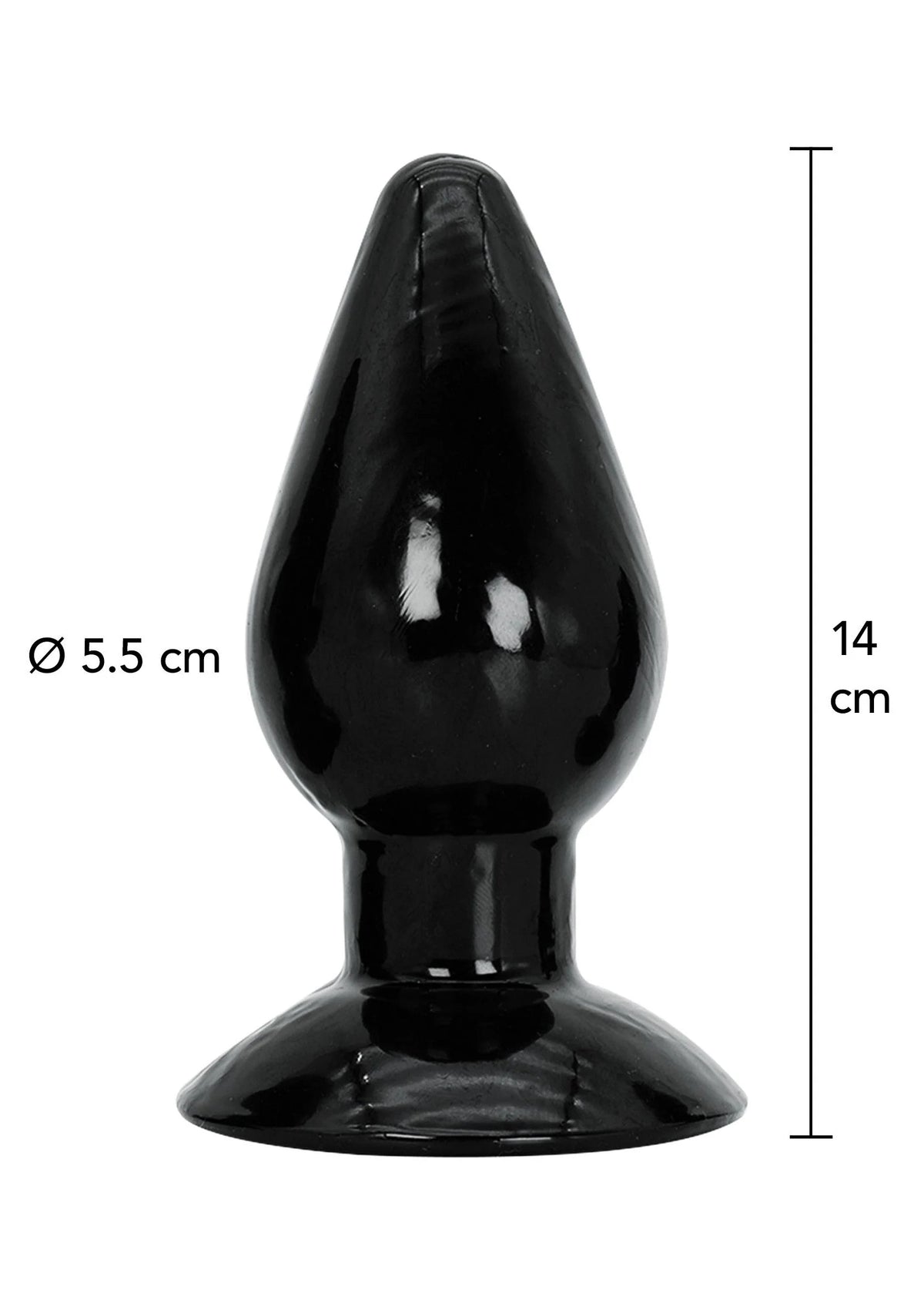 Bestel: Buttplug Large 14 cm - bij Happytoys.nl, happytoys.be, Happytoys.ae: erotische sex webshop | liever Happy dan Easy ⭐⭐⭐⭐⭐ - Default Title - 16863 - BLACK