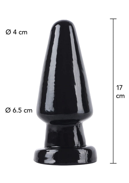 Bestel: Buttplug Cone Head Large 17 cm - bij Happytoys.nl, happytoys.be, Happytoys.ae: erotische sex webshop | liever Happy dan Easy ⭐⭐⭐⭐⭐ - Default Title - 16865 - BLACK
