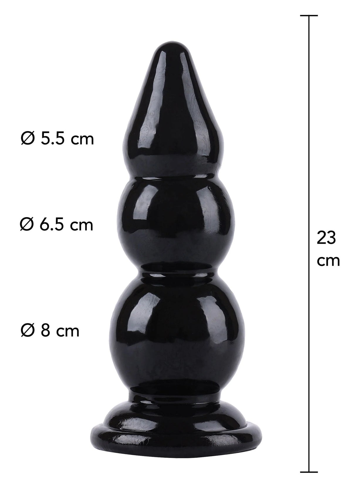 Bestel: Buttplug Balls 23 cm - bij Happytoys.nl, happytoys.be, Happytoys.ae: erotische sex webshop | liever Happy dan Easy ⭐⭐⭐⭐⭐ - Default Title - 16870 - BLACK