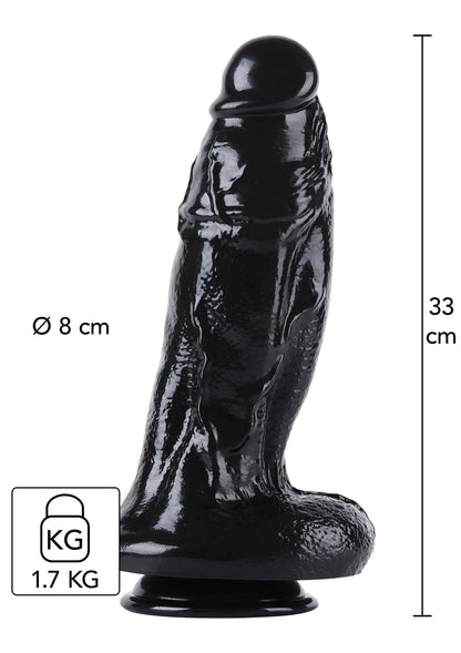 Bestel: Dong Xtra Thick 32.5 cm by Hidden Desire - bij Happytoys: de erotische sex webshop | liever Happy dan Easy ⭐⭐⭐⭐⭐ - Default Title - 16891 - BLACK