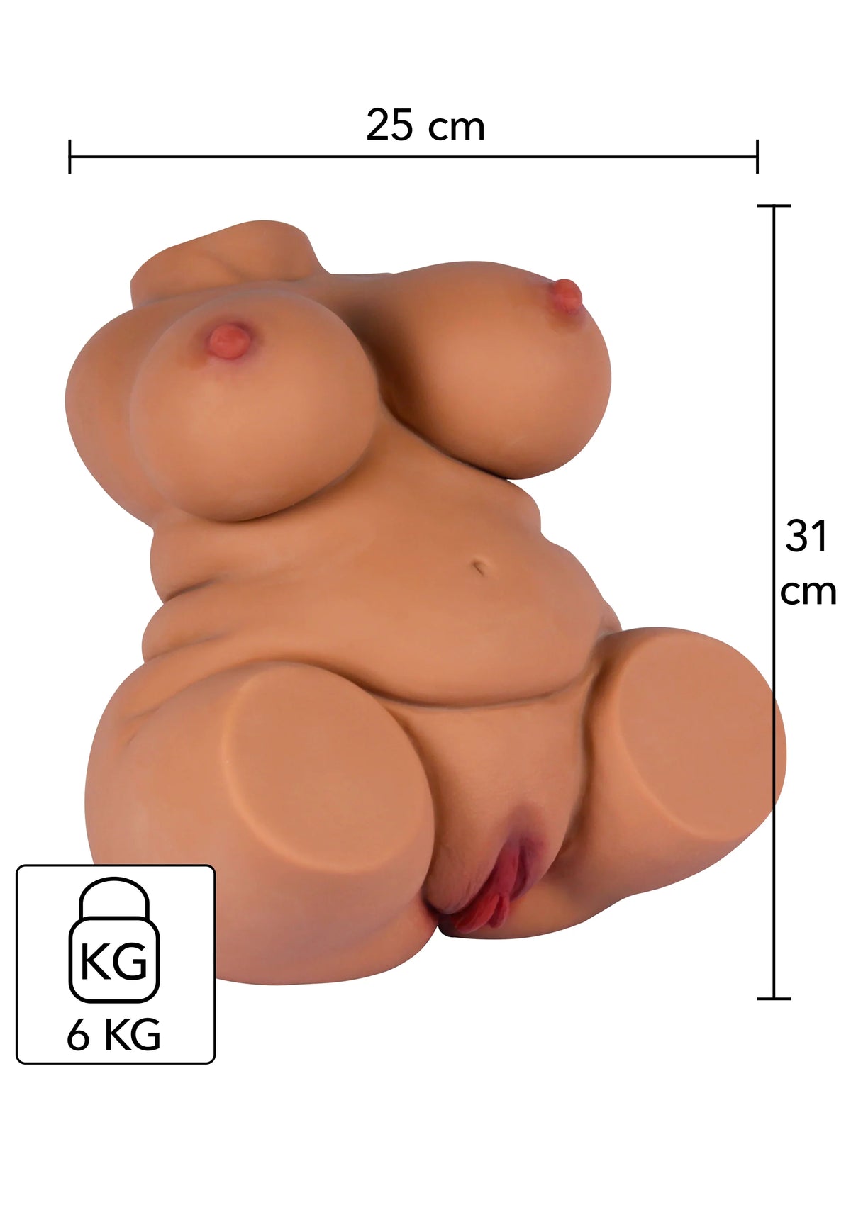 Bestel: Fat Fuck Queen 6 kg by Hidden Desire - bij Happytoys.nl, happytoys.be, Happytoys.ae: erotische sex webshop | liever Happy dan Easy ⭐⭐⭐⭐⭐ - Default Title - 16936 - CARAMEL
