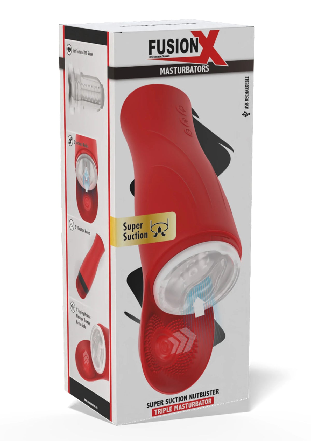 Bestel: Super Suction Nutbuster Triple Masturbator by Hidden Desire - bij Happytoys: de erotische sex webshop | liever Happy dan Easy ⭐⭐⭐⭐⭐