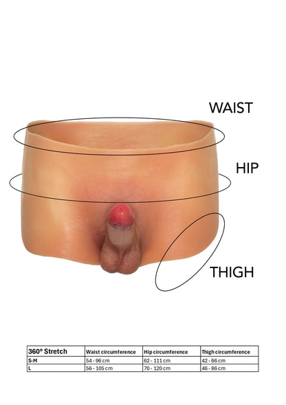 Bestel: Penis Boxershort S/M 18 cm Dildo by Hidden Desire - bij Happytoys.nl, happytoys.be, Happytoys.ae: erotische sex webshop | liever Happy dan Easy ⭐⭐⭐⭐⭐