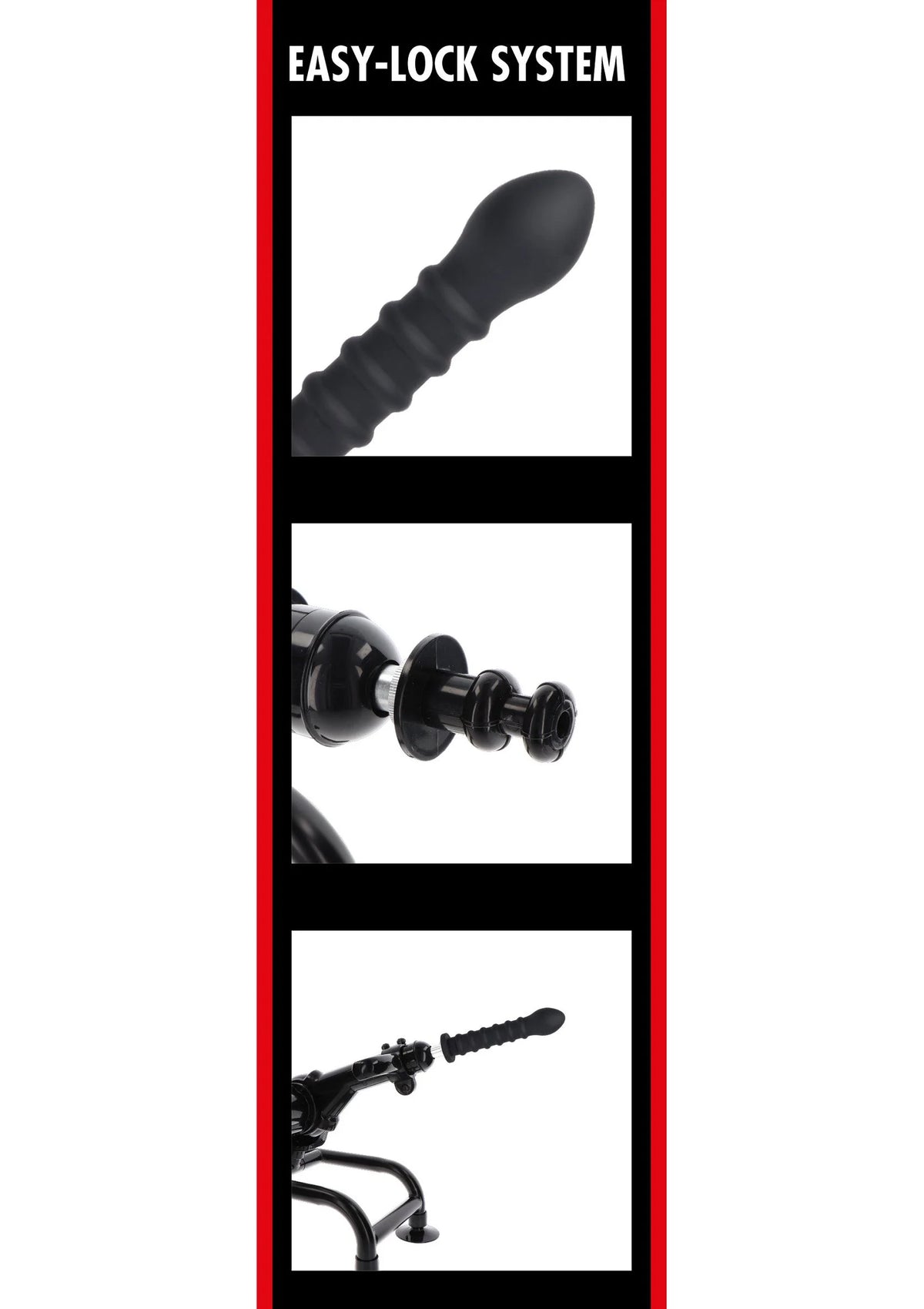 Bestel: Bangers Fuck Machines Ribbed Dong Easy - Lock 19 cm by Hidden Desire - bij Happytoys.nl, happytoys.be, Happytoys.ae: erotische sex webshop | liever Happy dan Easy ⭐⭐⭐⭐⭐