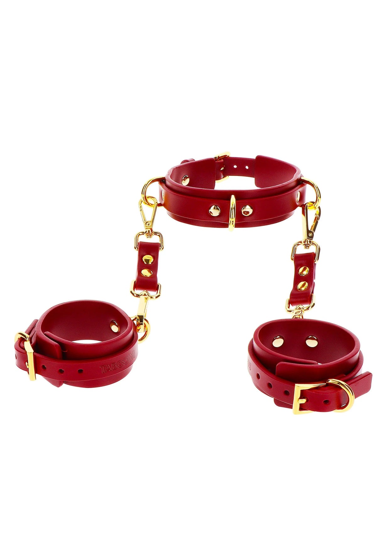 Bestel: D - Ring Collar and Wrist Cuffs by Taboom Bondage In Luxury - bij Happytoys: de erotische sex webshop | liever Happy dan Easy ⭐⭐⭐⭐⭐