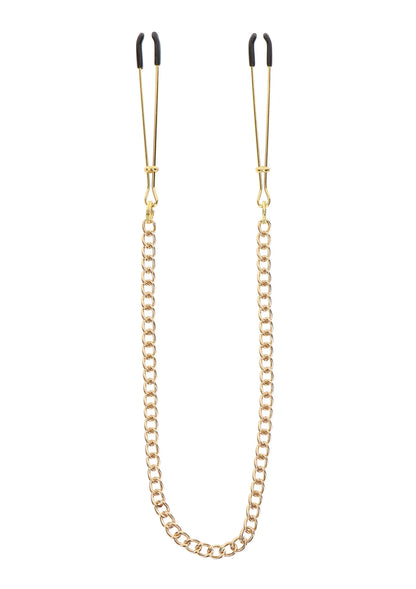Bestel: Tweezers With Chain by Taboom Nipple Play - tepel toys bij Happytoys.nl, happytoys.be, Happytoys.ae: erotische sex webshop | liever Happy dan Easy ⭐⭐⭐⭐⭐ - Gold - 17271 - GOLD