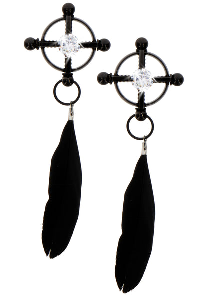 Bestel: Velvet Feather Clamps by Taboom Nipple Play - bij Happytoys: de erotische sex webshop | liever Happy dan Easy ⭐⭐⭐⭐⭐
