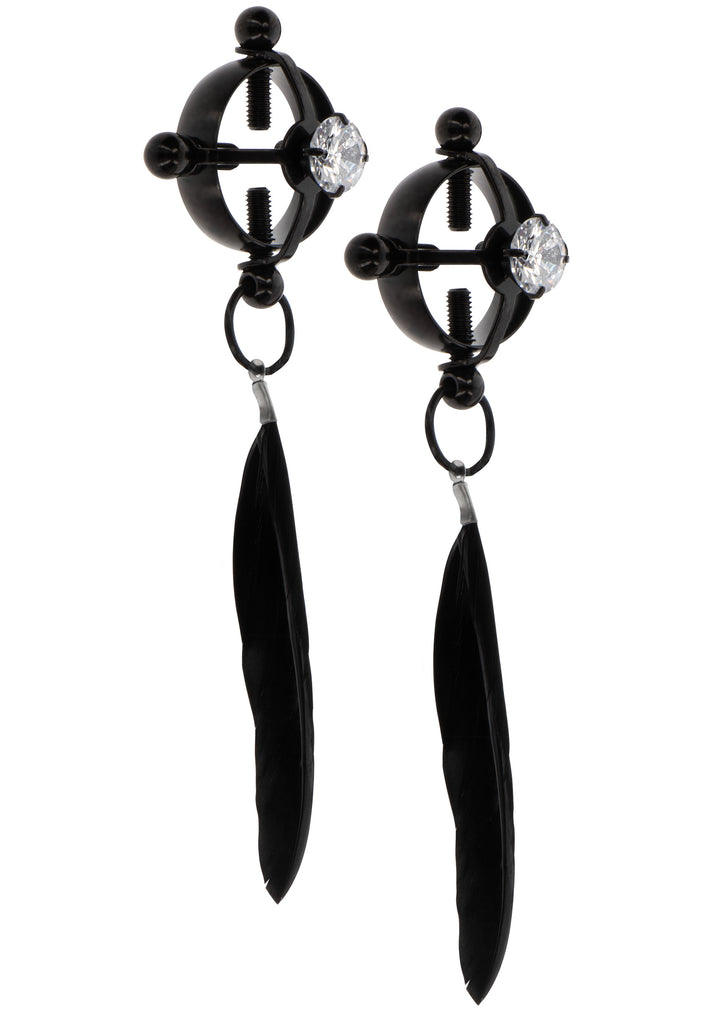 Bestel: Velvet Feather Clamps by Taboom Nipple Play - bij Happytoys: de erotische sex webshop | liever Happy dan Easy ⭐⭐⭐⭐⭐