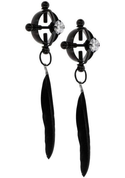 Bestel: Velvet Feather Clamps by Taboom Nipple Play - bij Happytoys: de erotische sex webshop | liever Happy dan Easy ⭐⭐⭐⭐⭐