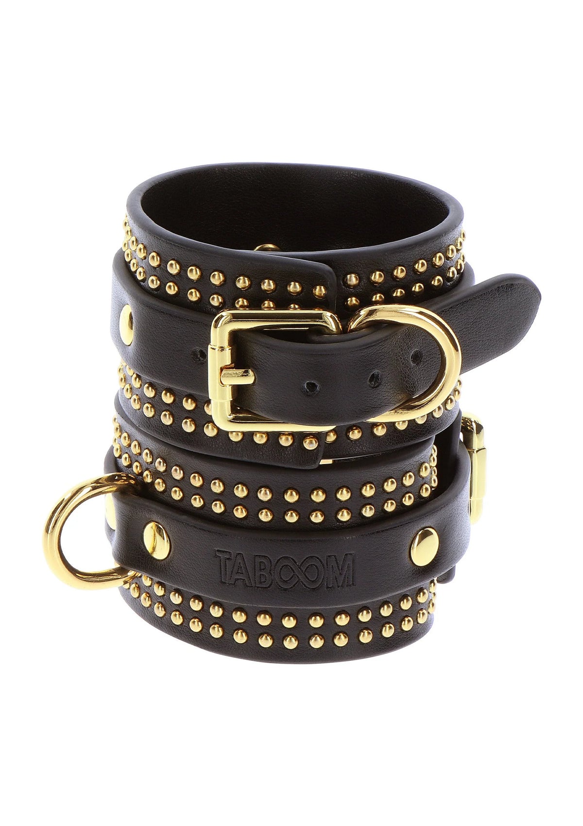Bestel: Vogue Studded Wrist Cuffs Set by Taboom - bij Happytoys.nl, happytoys.be, Happytoys.ae: erotische sex webshop | liever Happy dan Easy ⭐⭐⭐⭐⭐