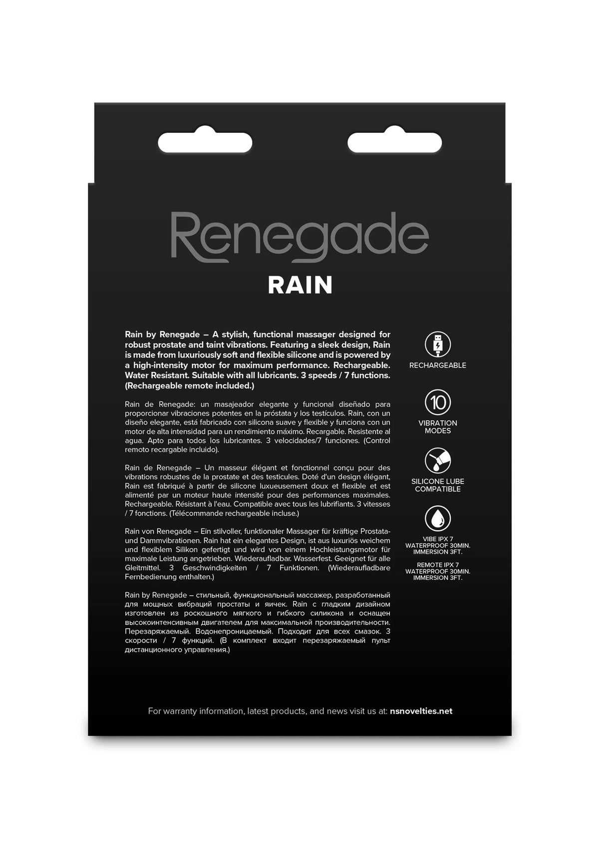 Bestel: Rain Prostate Plug by NS Novelties Renegage - buttplugs bij Happytoys.nl, happytoys.be, Happytoys.ae: erotische sex webshop | liever Happy dan Easy ⭐⭐⭐⭐⭐