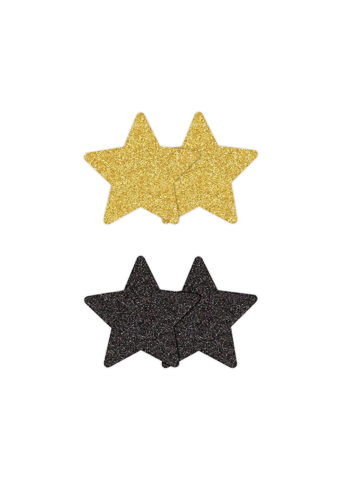 Bestel: Pasties Glitter Stars 2 Pair - bij Happytoys.nl, happytoys.be, Happytoys.ae: erotische sex webshop | liever Happy dan Easy ⭐⭐⭐⭐⭐ - Default Title - 19167 - BLACK