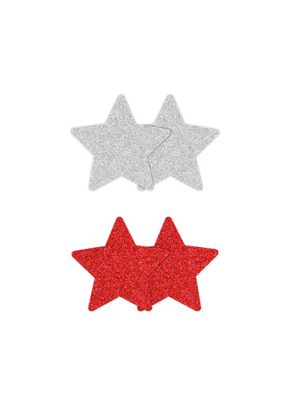 Bestel: Pasties Glitter Stars 2 Pair - bij Happytoys.nl, happytoys.be, Happytoys.ae: erotische sex webshop | liever Happy dan Easy ⭐⭐⭐⭐⭐