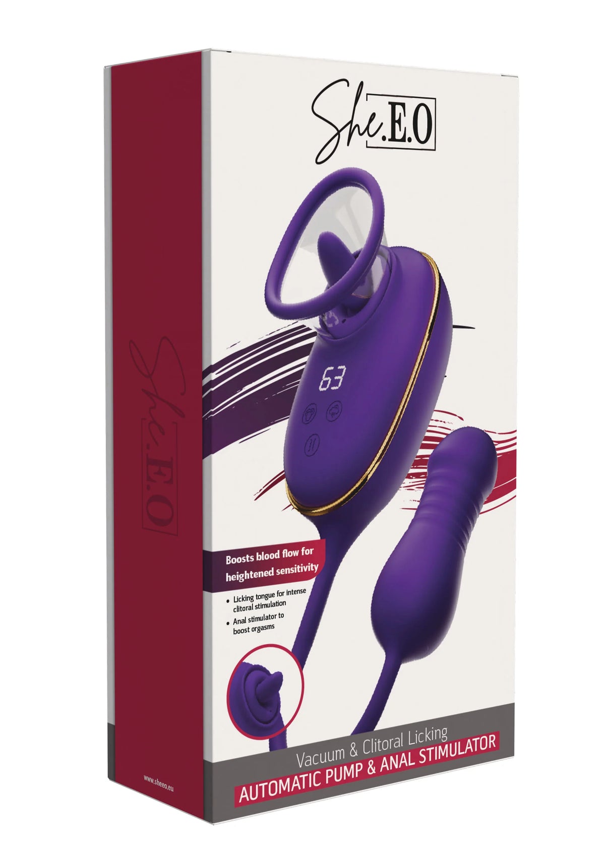 Bestel: Licking Clitoral Pump & Anal Stimulator by She.E.O. - bij Happytoys.nl, happytoys.be, Happytoys.ae: erotische sex webshop | liever Happy dan Easy ⭐⭐⭐⭐⭐