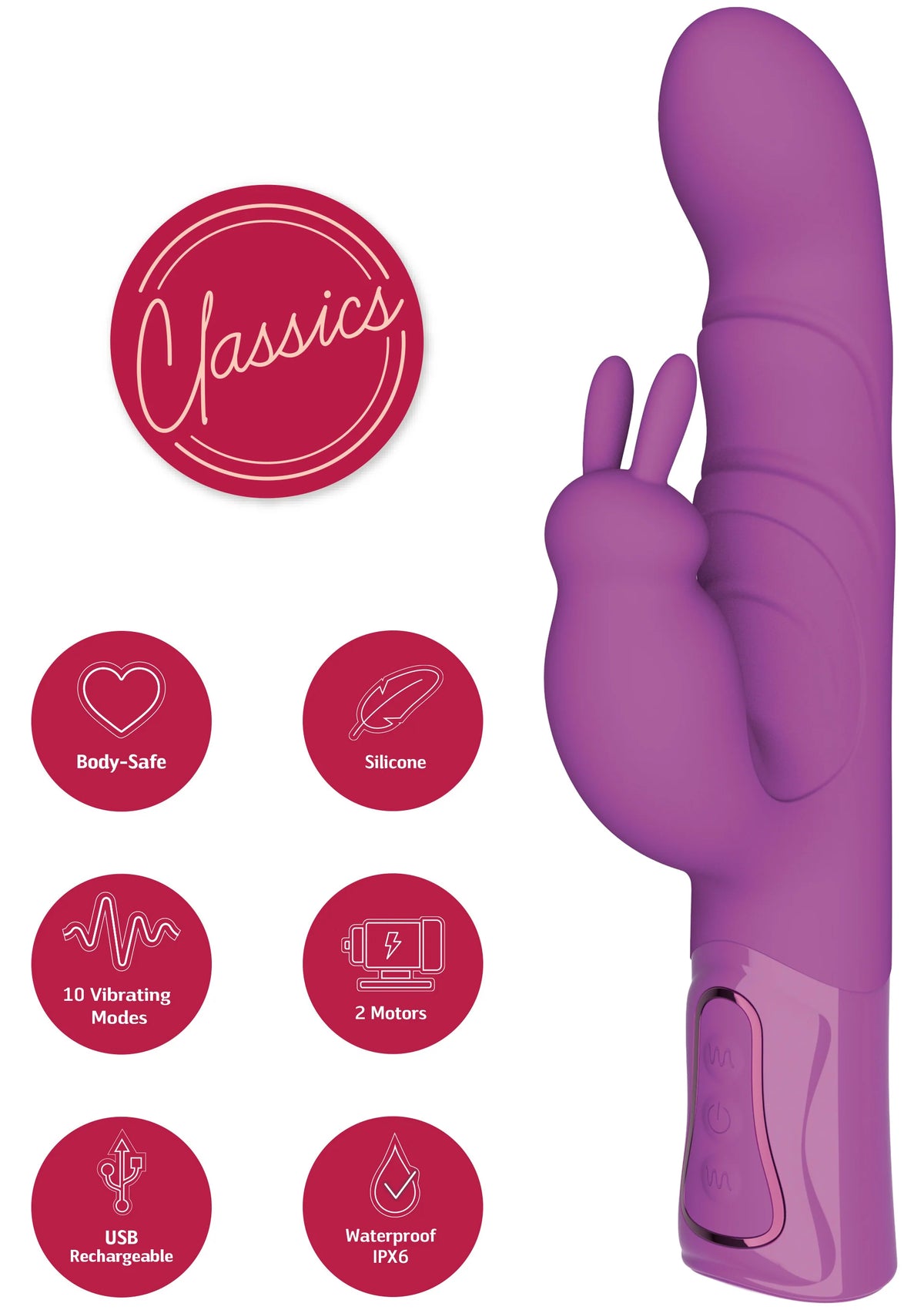 Bestel: Vibrating G - Spot Thick Rabbit Vibrator - bij Happytoys: de erotische sex webshop | liever Happy dan Easy ⭐⭐⭐⭐⭐