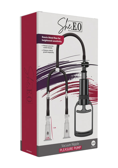 Bestel: Vacuum Nipple Pleasure Pump S/M by She.E.O. - bij Happytoys.nl, happytoys.be, Happytoys.ae: erotische sex webshop | liever Happy dan Easy ⭐⭐⭐⭐⭐