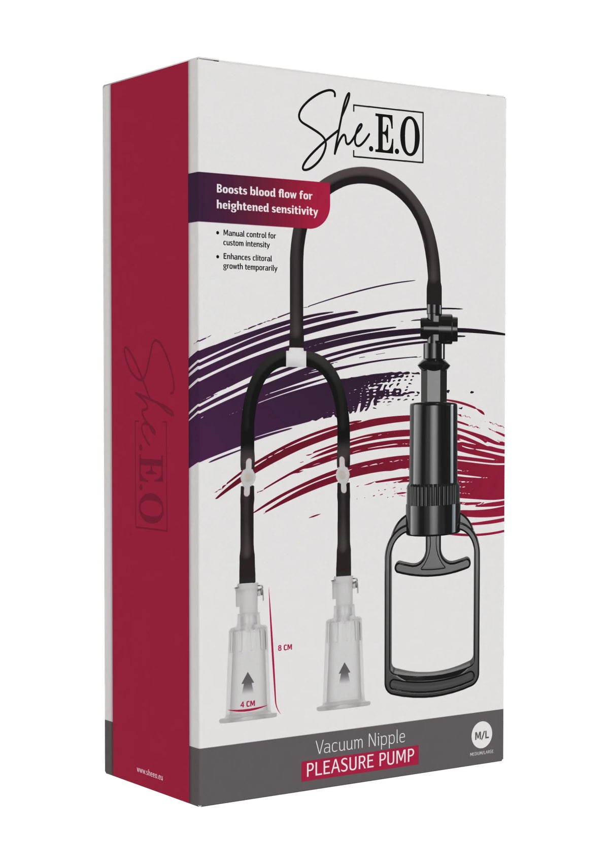 Bestel: Vacuum Nipple Pleasure Pump M/L by She.E.O. - bij Happytoys.nl, happytoys.be, Happytoys.ae: erotische sex webshop | liever Happy dan Easy ⭐⭐⭐⭐⭐