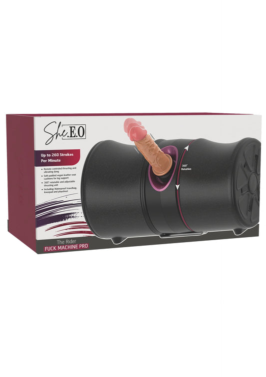 Bestel: The Rider Fuck Machine Pro 220V by She.E.O. - bij Happytoys: de erotische sex webshop | liever Happy dan Easy ⭐⭐⭐⭐⭐