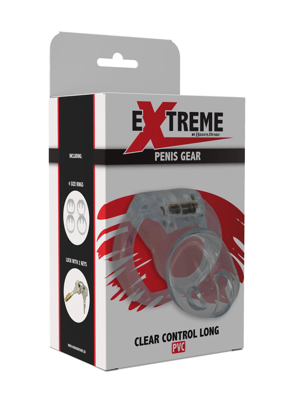 Bestel: Clear Control Cock Cage Long by Hidden Desire - bij Happytoys.nl, happytoys.be, Happytoys.ae: erotische sex webshop | liever Happy dan Easy ⭐⭐⭐⭐⭐