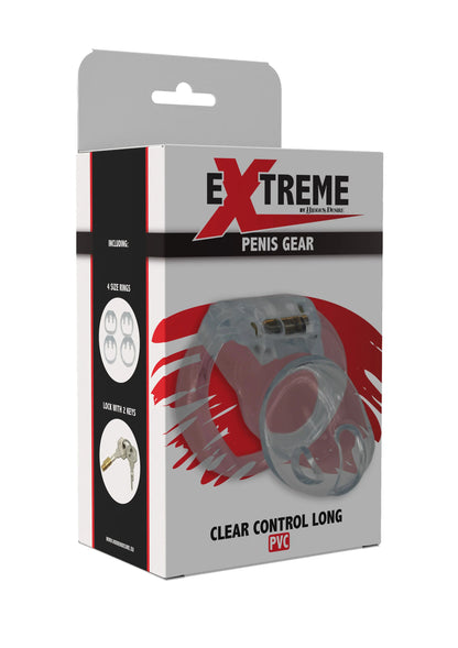 Bestel: Clear Control Cock Cage Long by Hidden Desire - bij Happytoys.nl, happytoys.be, Happytoys.ae: erotische sex webshop | liever Happy dan Easy ⭐⭐⭐⭐⭐