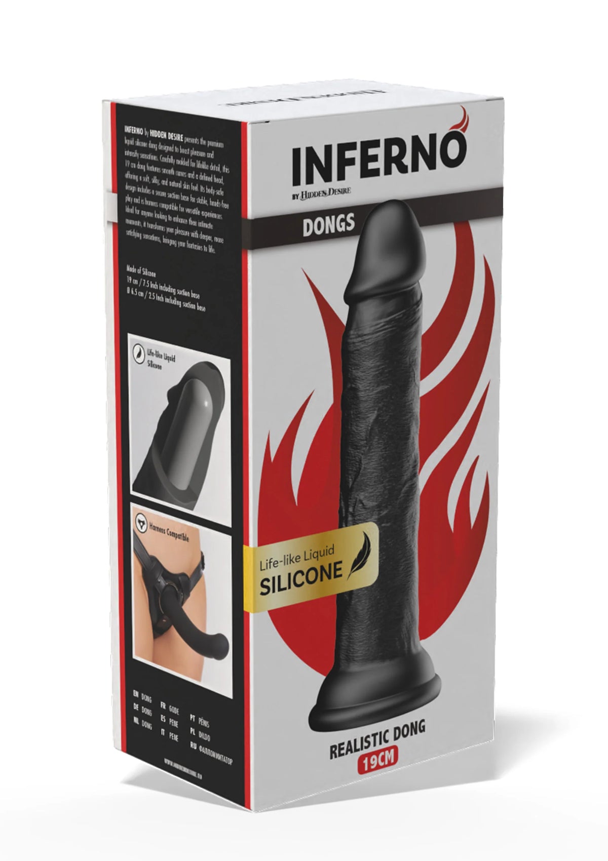 Bestel: Realistic Dong Liquid Silicone 19 cm by Hidden Desire - bij Happytoys.nl, happytoys.be, Happytoys.ae: erotische sex webshop | liever Happy dan Easy ⭐⭐⭐⭐⭐