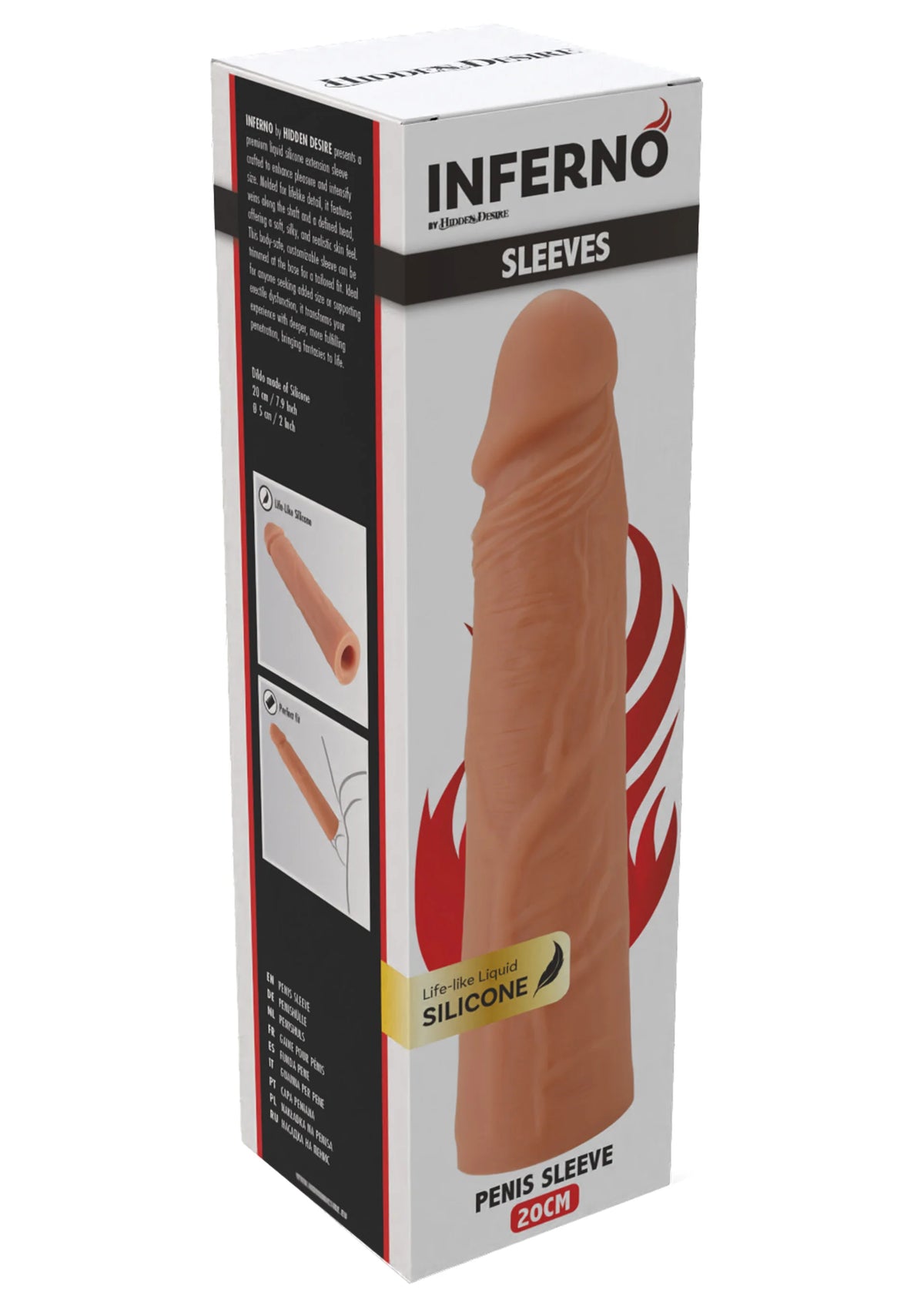 Bestel: Penis Sleeve Liquid Silicone 20 cm by Hidden Desire - bij Happytoys.nl, happytoys.be, Happytoys.ae: erotische sex webshop | liever Happy dan Easy ⭐⭐⭐⭐⭐