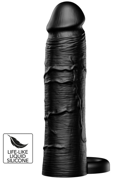 Bestel: Penis Sleeve Liquid Silicone Ring 18 cm - bij Happytoys.nl, happytoys.be, Happytoys.ae: erotische sex webshop | liever Happy dan Easy ⭐⭐⭐⭐⭐ - Default Title - 20726 - BLACK