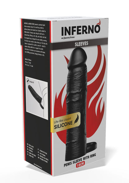 Bestel: Penis Sleeve Liquid Silicone Ring 18 cm - bij Happytoys.nl, happytoys.be, Happytoys.ae: erotische sex webshop | liever Happy dan Easy ⭐⭐⭐⭐⭐