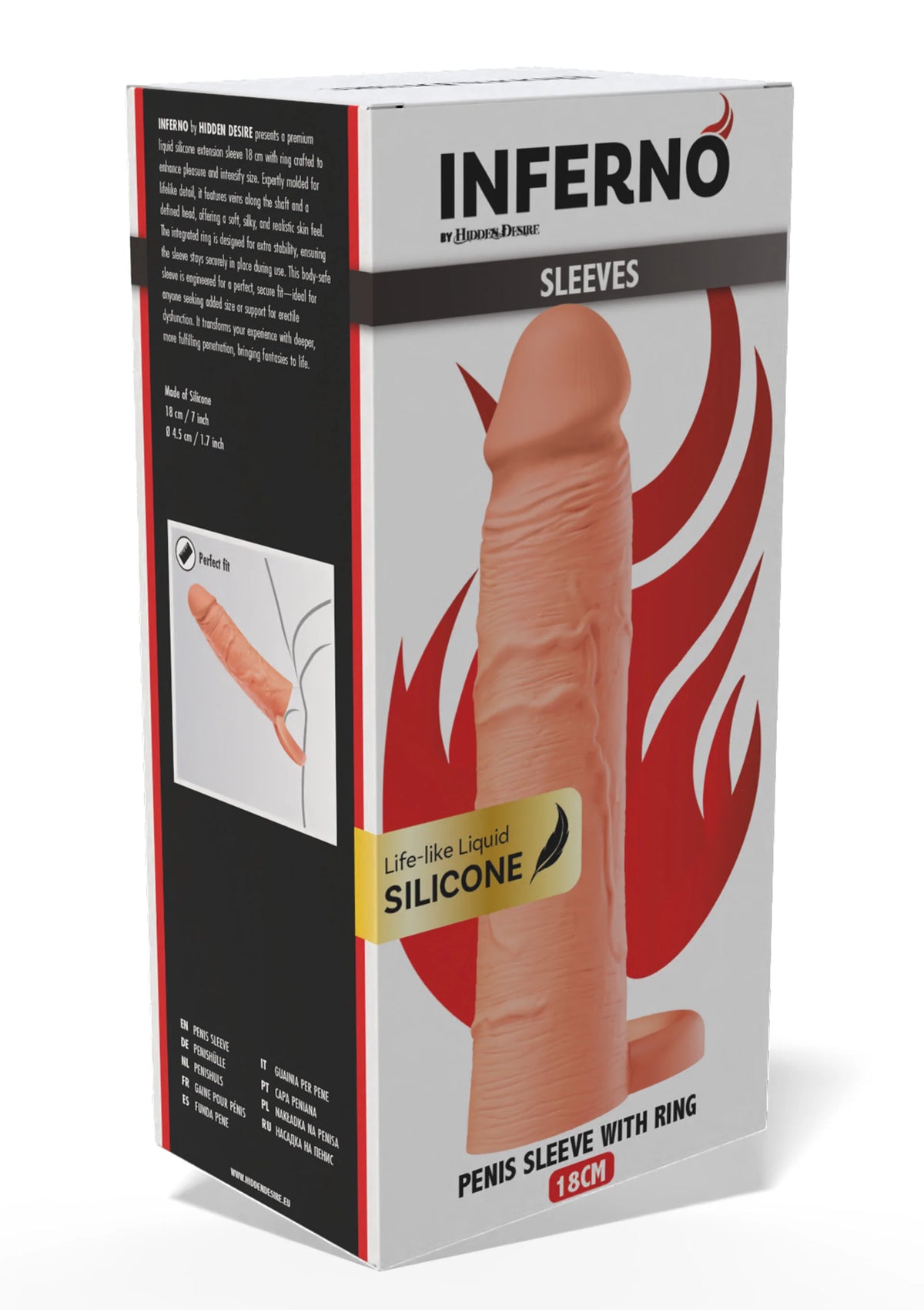 Bestel: Penis Sleeve Liquid Silicone Ring 18 cm - bij Happytoys.nl, happytoys.be, Happytoys.ae: erotische sex webshop | liever Happy dan Easy ⭐⭐⭐⭐⭐