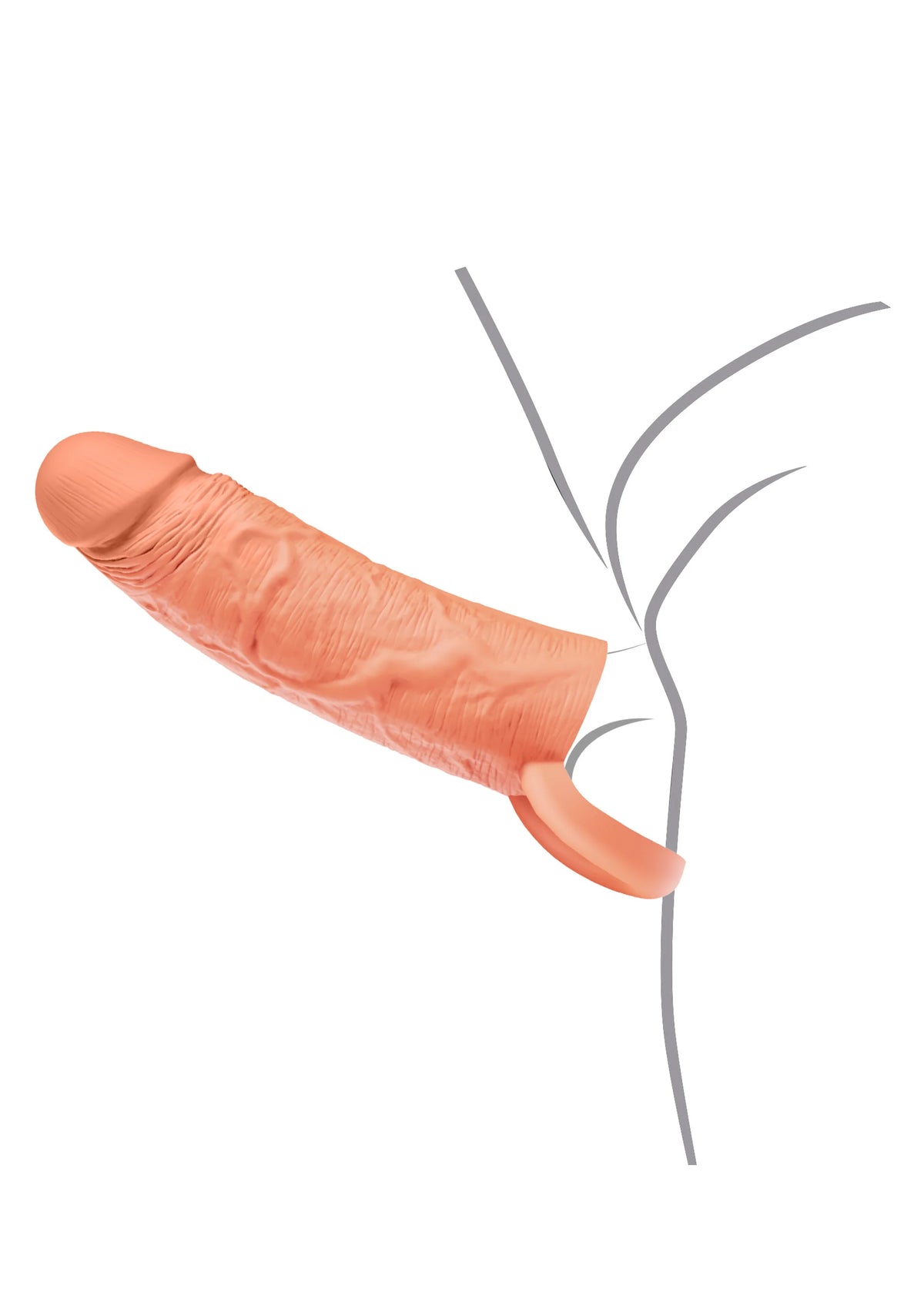 Bestel: Penis Sleeve Liquid Silicone Ring 20 cm - bij Happytoys.nl, happytoys.be, Happytoys.ae: erotische sex webshop | liever Happy dan Easy ⭐⭐⭐⭐⭐