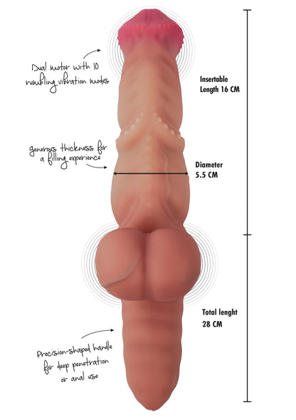Bestel: Mutant Rumbler Vibrating Dildo Liquid Silicone by Hidden Desire Inferno - bij Happytoys: de erotische sex webshop | liever Happy dan Easy ⭐⭐⭐⭐⭐