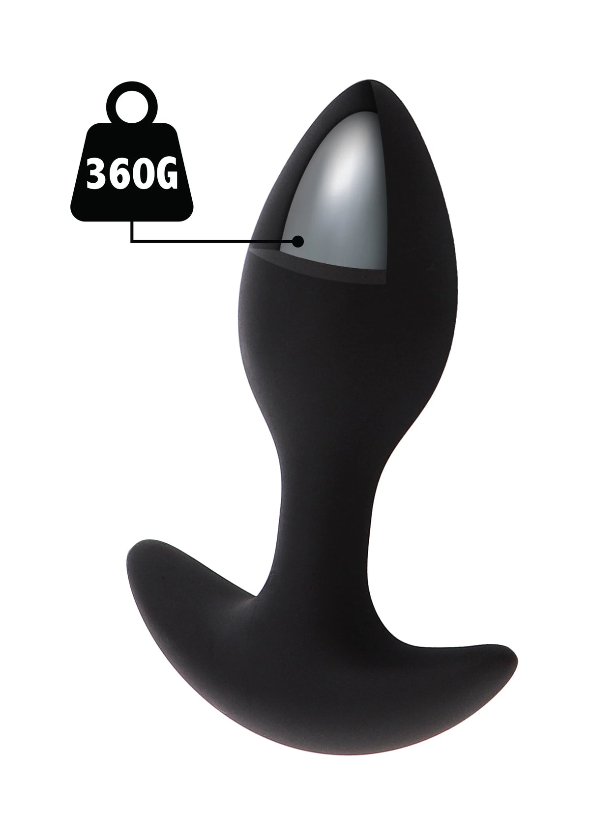 Bestel: Weighted Anal Plug 360g by Hidden Desire - bij Happytoys: de erotische sex webshop | liever Happy dan Easy ⭐⭐⭐⭐⭐ - Default Title - 21232 - BLACK