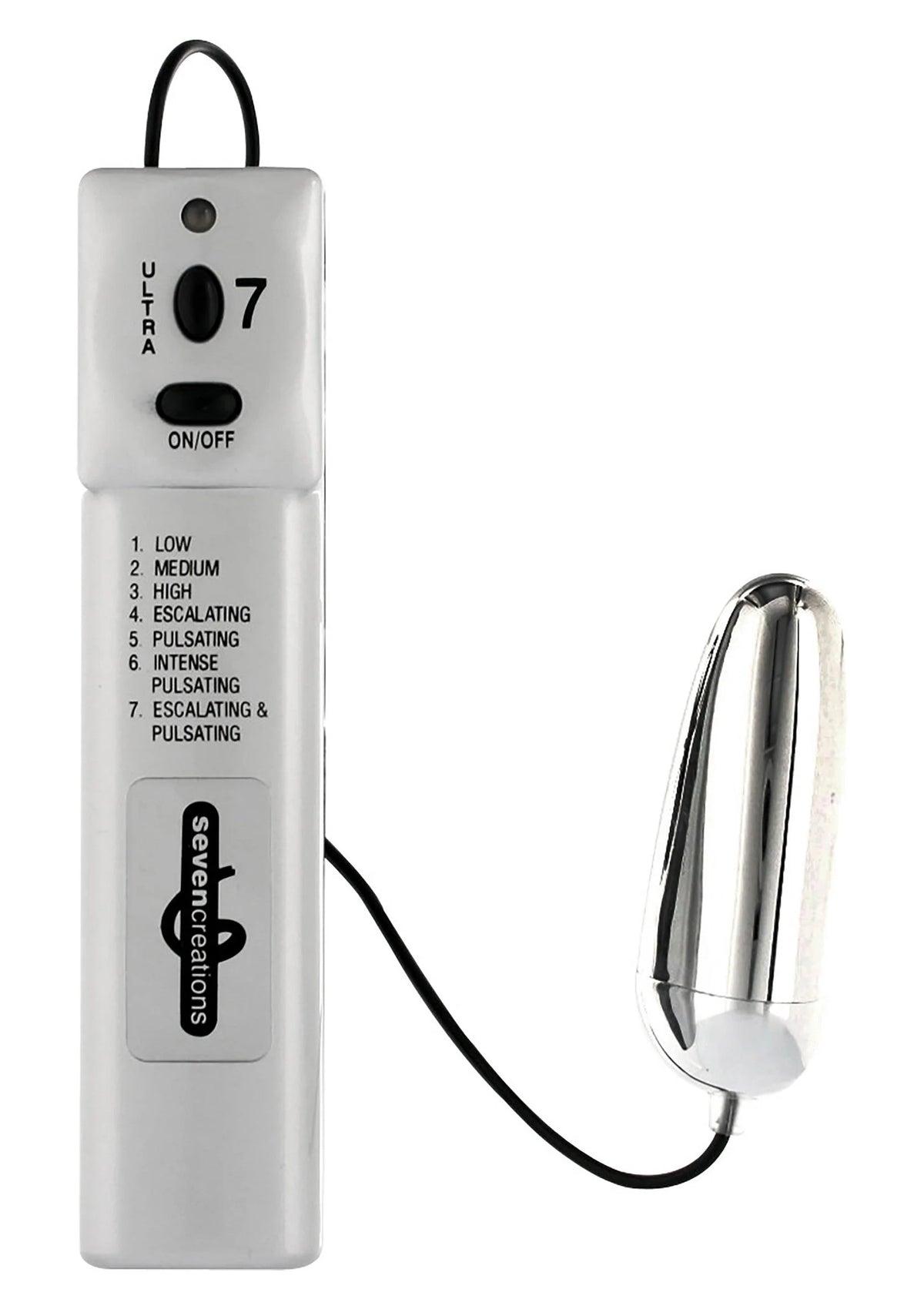 Bestel: Ultra 7 Vector Egg Vibrating Seven Creations - bij Happytoys: de erotische sex webshop | liever Happy dan Easy ⭐⭐⭐⭐⭐ - Default Title - 25185 - WHITE