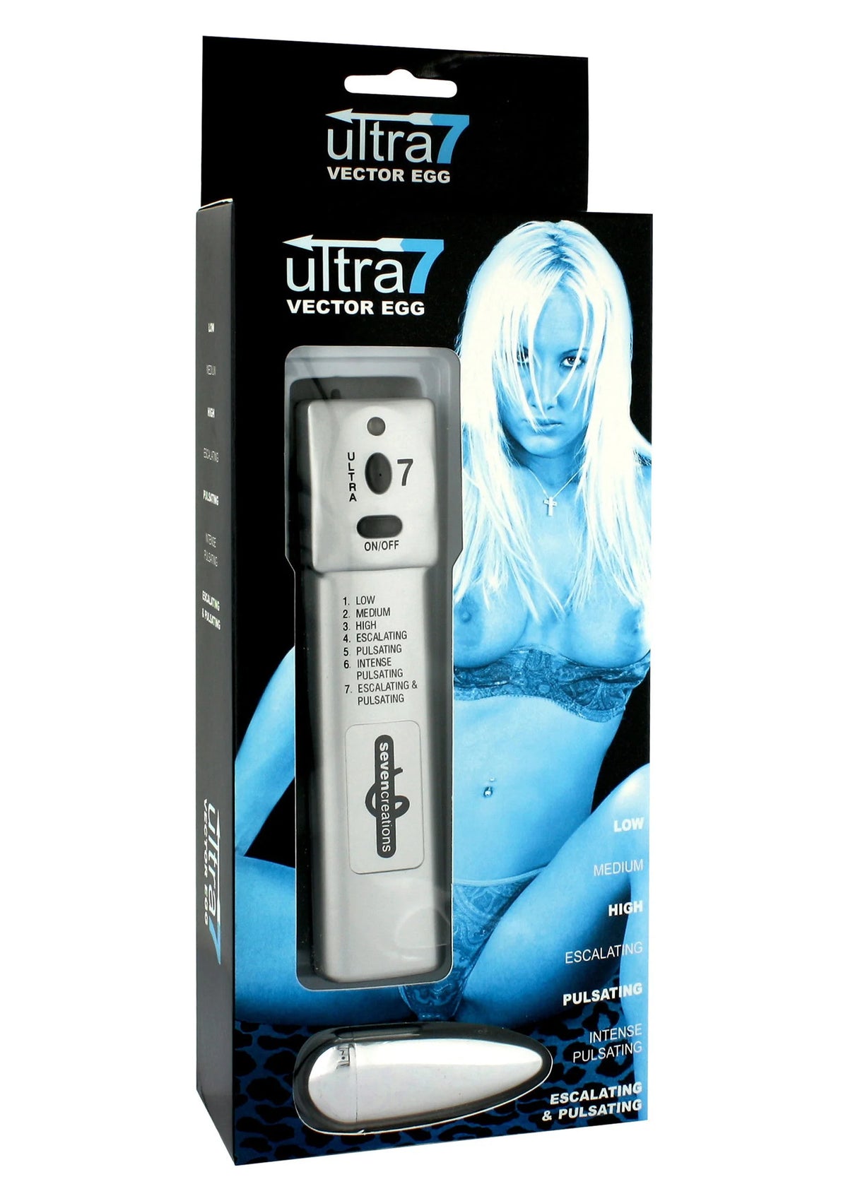Bestel: Ultra 7 Vector Egg Vibrating Seven Creations - bij Happytoys: de erotische sex webshop | liever Happy dan Easy ⭐⭐⭐⭐⭐