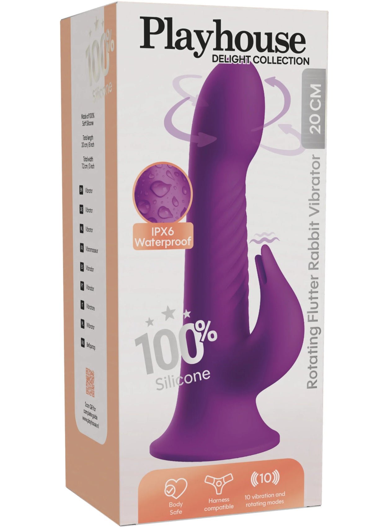 Bestel: Rotating Flutter Rabbit Vibrator by Playhouse Delight - bij Happytoys: de erotische sex webshop | liever Happy dan Easy ⭐⭐⭐⭐⭐