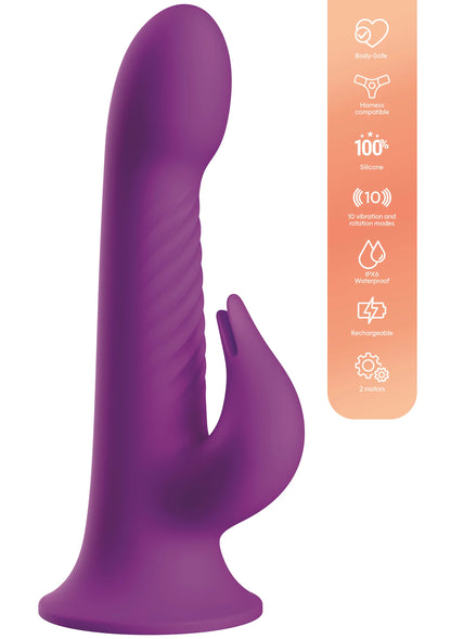 Bestel: Rotating Flutter Rabbit Vibrator by Playhouse Delight - bij Happytoys: de erotische sex webshop | liever Happy dan Easy ⭐⭐⭐⭐⭐