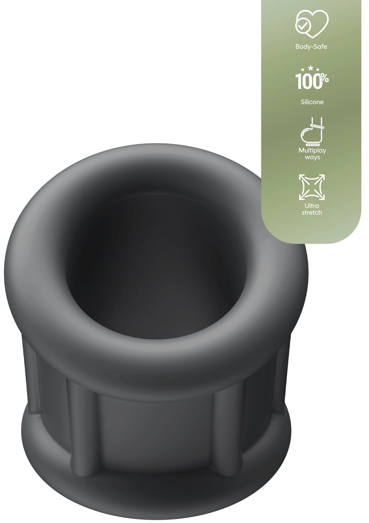 Bestel: Ballbuster Scrotum Ring by Playhouse - bij Happytoys.nl, happytoys.be, Happytoys.ae: erotische sex webshop | liever Happy dan Easy ⭐⭐⭐⭐⭐ - Default Title - 25610 - GREY