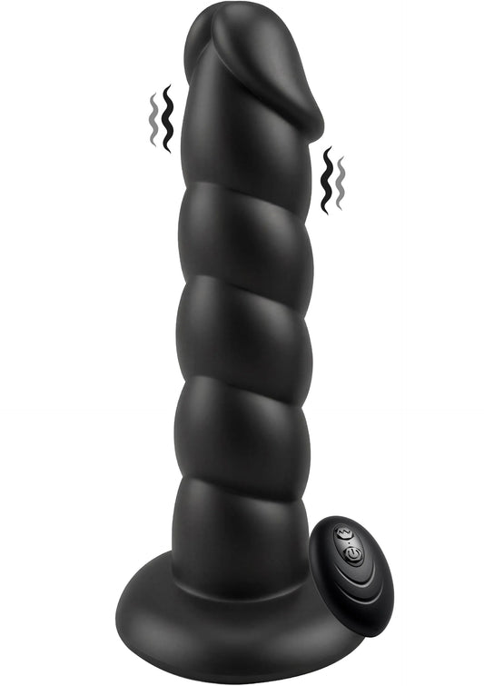 Bestel: Spiral Tease Vibrating Dong Silicone XL by Playhouse Rogue - bij Happytoys.nl, happytoys.be, Happytoys.ae: erotische sex webshop | liever Happy dan Easy ⭐⭐⭐⭐⭐ - Default Title - 25693 - BLACK