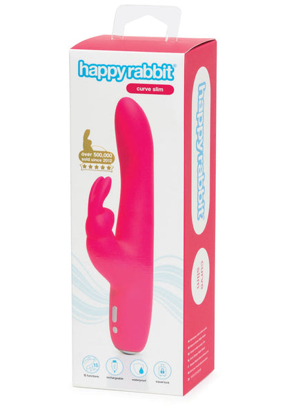 Bestel: Slimline Curve Rabbit by Happy Rabbit - bij Happytoys: de erotische sex webshop | liever Happy dan Easy ⭐⭐⭐⭐⭐