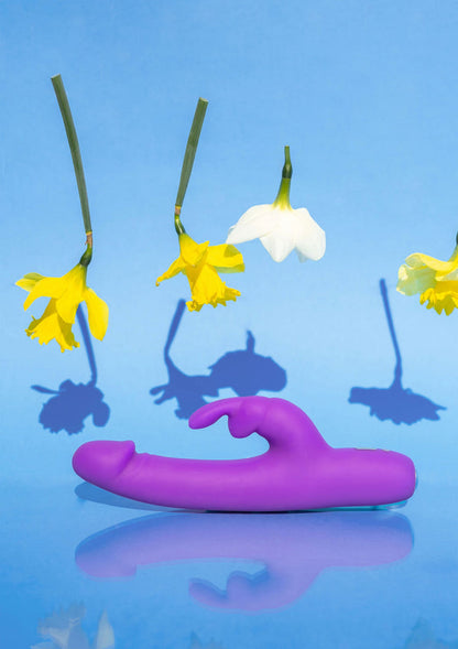 Bestel: Slimline Realistic Rabbit vibrator by Happy Rabbit - bij Happytoys: de erotische sex webshop | liever Happy dan Easy ⭐⭐⭐⭐⭐