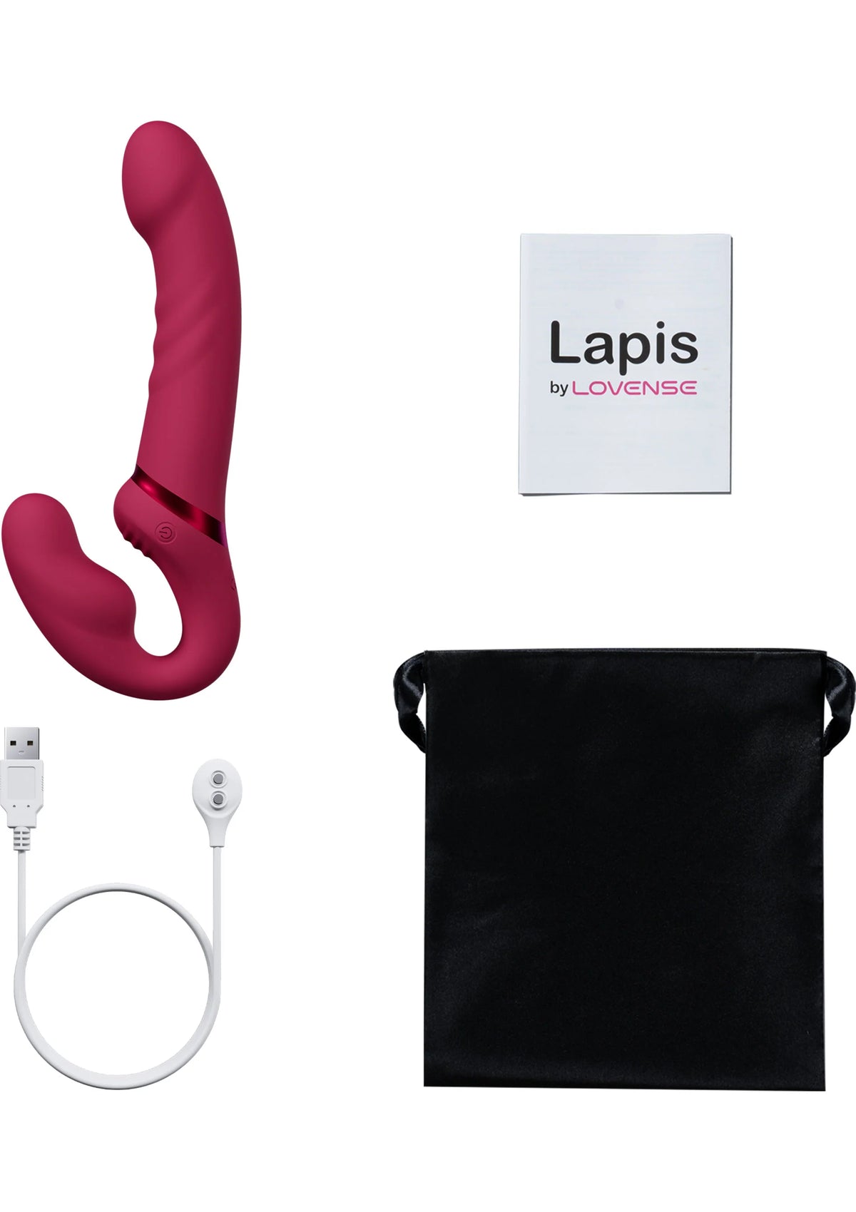 Bestel: Lapis strapless double dildo by Lovesense - bij Happytoys.nl, happytoys.be, Happytoys.ae: erotische sex webshop | liever Happy dan Easy ⭐⭐⭐⭐⭐