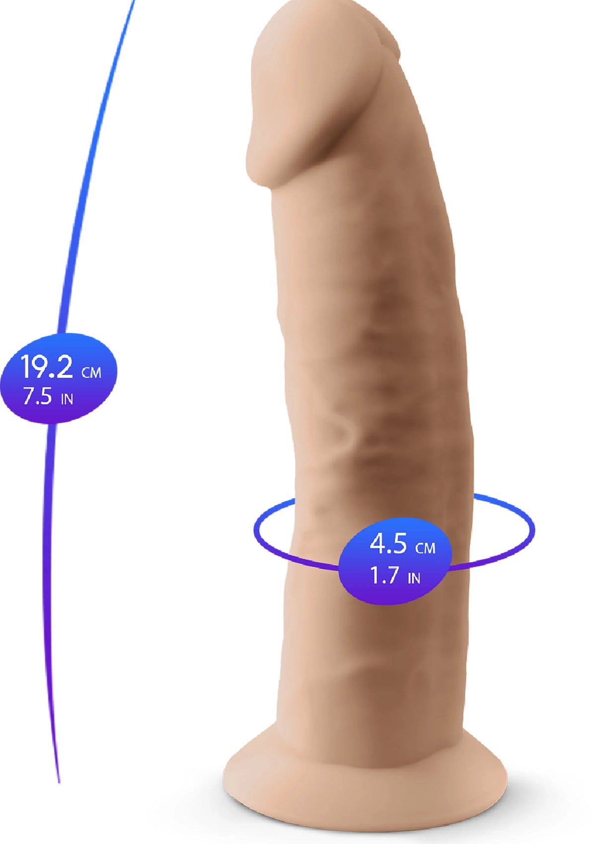 Bestel: Dong Model 7.5 inch - bij Happytoys: de erotische sex webshop | liever Happy dan Easy ⭐⭐⭐⭐⭐