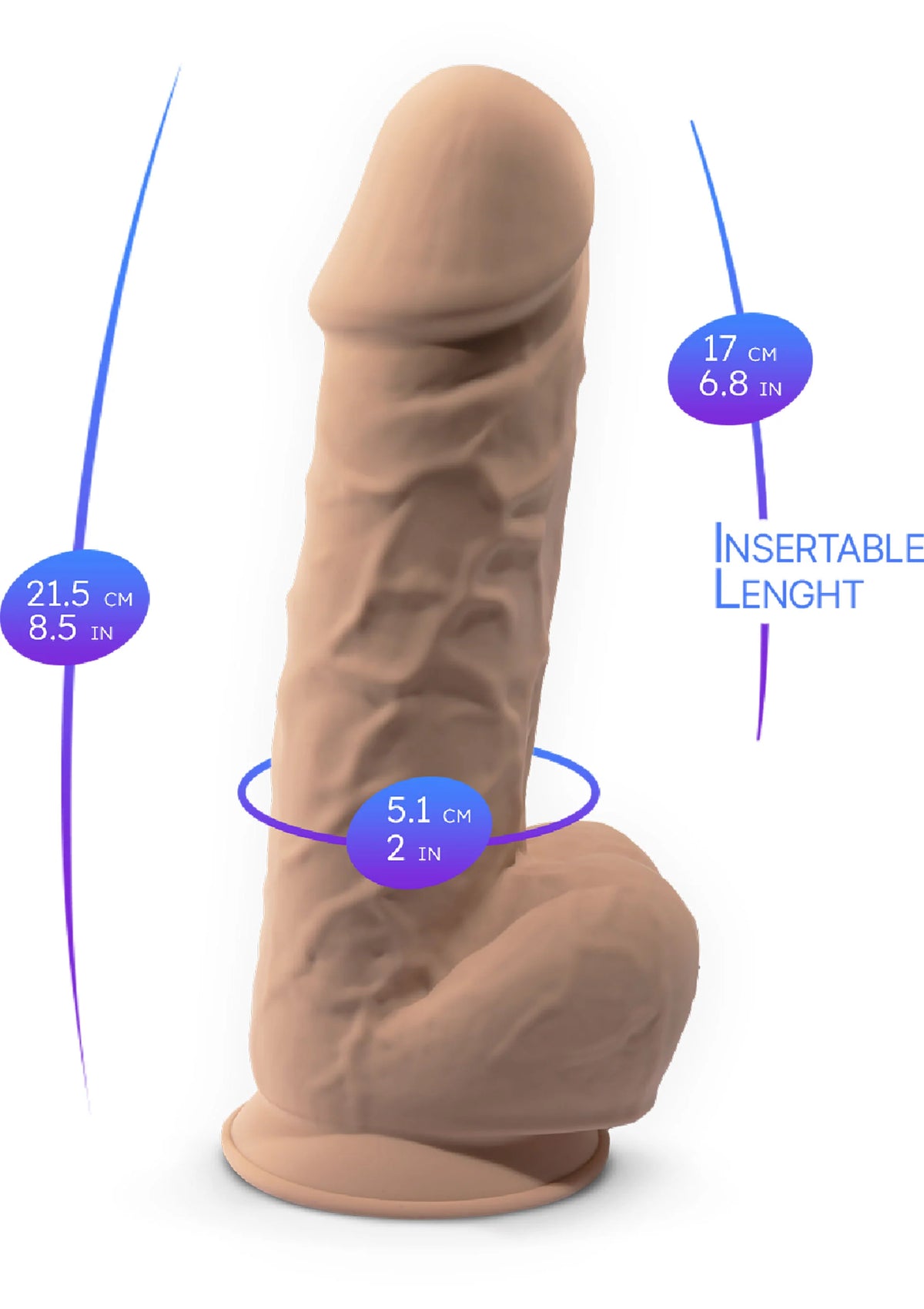 Bestel: Dildo Model 8.5 inch - bij Happytoys.nl, happytoys.be, Happytoys.ae: erotische sex webshop | liever Happy dan Easy ⭐⭐⭐⭐⭐