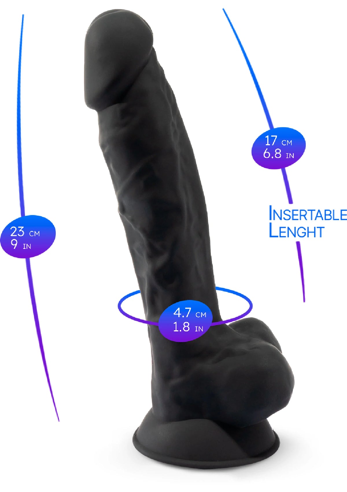 Bestel: Dildo Model 9 inch by Silex - bij Happytoys.nl, happytoys.be, Happytoys.ae: erotische sex webshop | liever Happy dan Easy ⭐⭐⭐⭐⭐