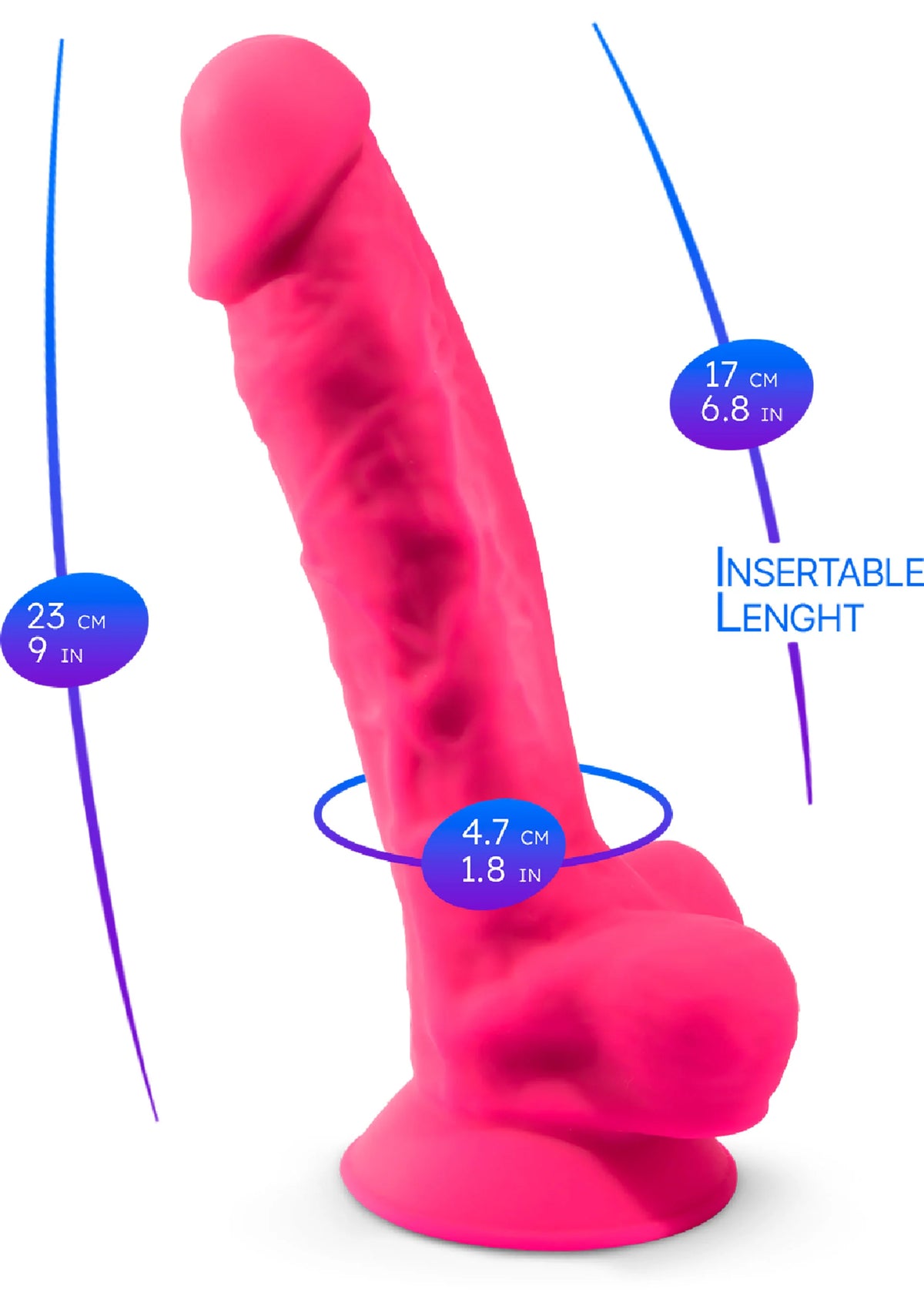 Bestel: Dildo Model 9 inch by Silex - bij Happytoys.nl, happytoys.be, Happytoys.ae: erotische sex webshop | liever Happy dan Easy ⭐⭐⭐⭐⭐