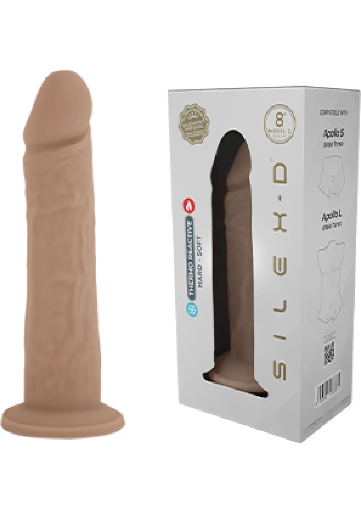 Bestel: Silicone Dong Model 8 inch - bij Happytoys.nl, happytoys.be, Happytoys.ae: erotische sex webshop | liever Happy dan Easy ⭐⭐⭐⭐⭐