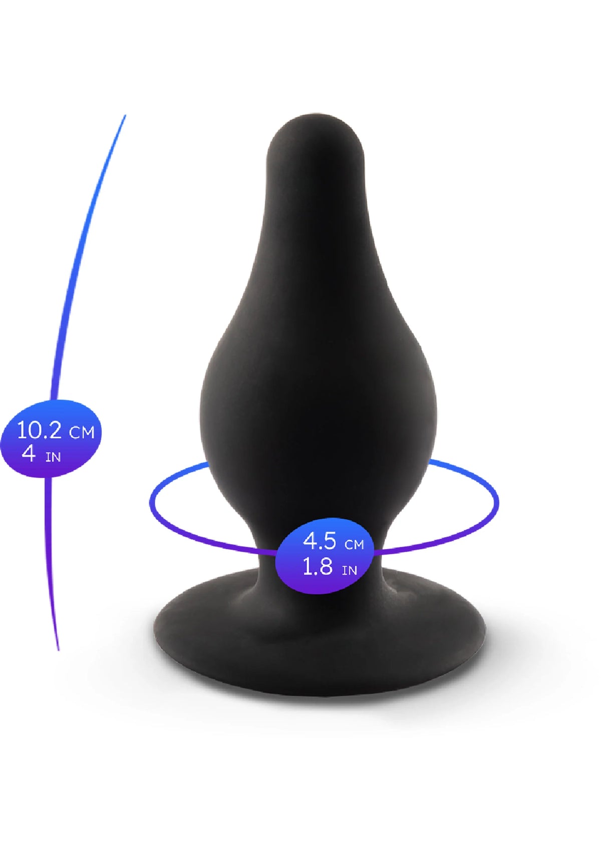 Bestel: Plug Model 2 Large buttplug by Silex - D The Original - buttplugs bij Happytoys.nl, happytoys.be, Happytoys.ae: erotische sex webshop | liever Happy dan Easy ⭐⭐⭐⭐⭐ - Default Title - 29752 - BLACK