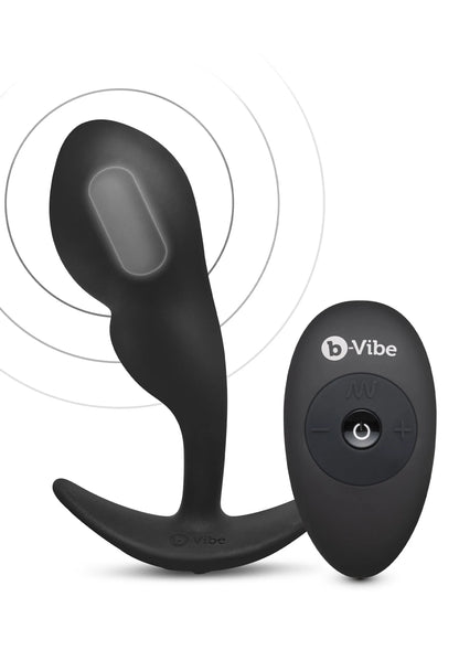 Bestel: Remote Control P - Spot Snug Plug 145g by B - Vibe - bij Happytoys.nl, happytoys.be, Happytoys.ae: erotische sex webshop | liever Happy dan Easy ⭐⭐⭐⭐⭐ - Default Title - 35466 - BLACK